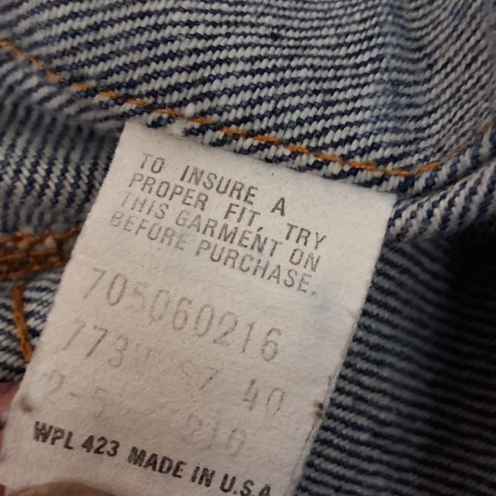 Vintage 1985 Levis Type 3 Denim Trucker Jacket Size 40 70506 0216 Made in USA - Picture 5 of 13
